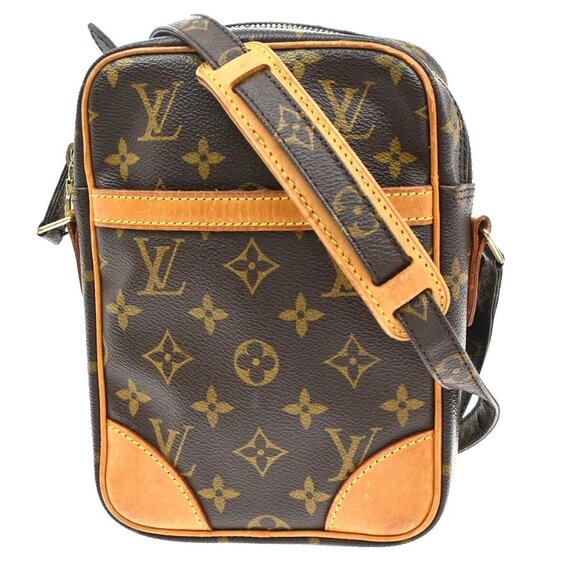 LOUIS VUITTON Danube Shoulder Bag Monogram Leather Brown France M45266 31EE912